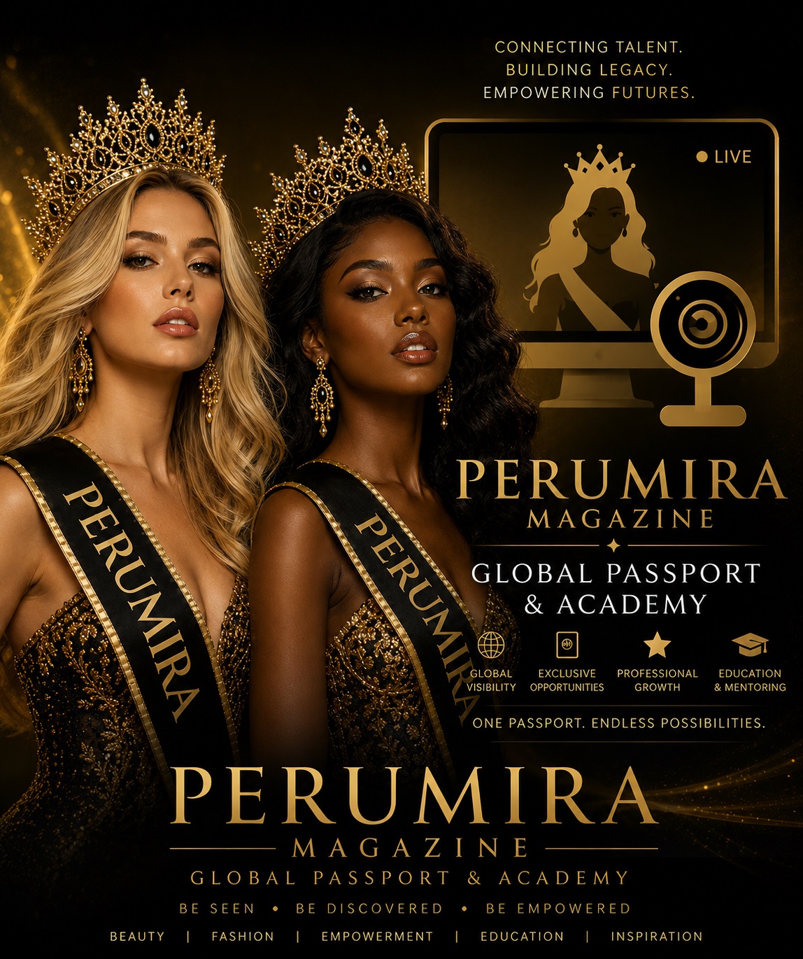 Virtual model preparing for an online beauty pageant with the support of Perumira Academy